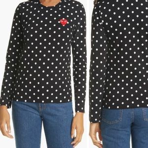 Polka Dot Cotton T-Shirt (Large)
Comme des Garçons PLAY ❤️